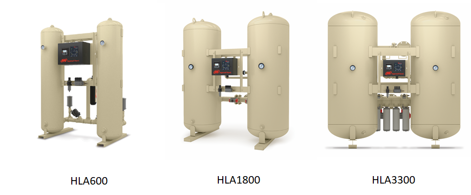 uzdatnianie sprężonego powietrza HLA Heatless Dryer Line up